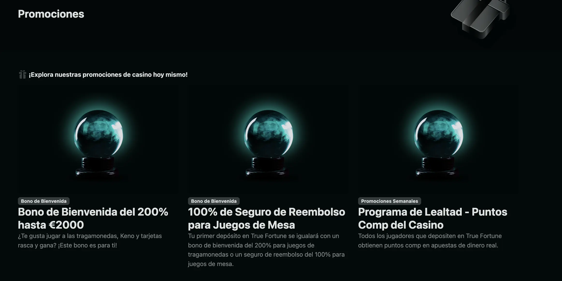 Promociones del casino True Fortune España