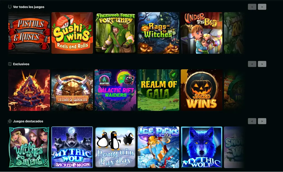 Juegos de casino en True Fortune España