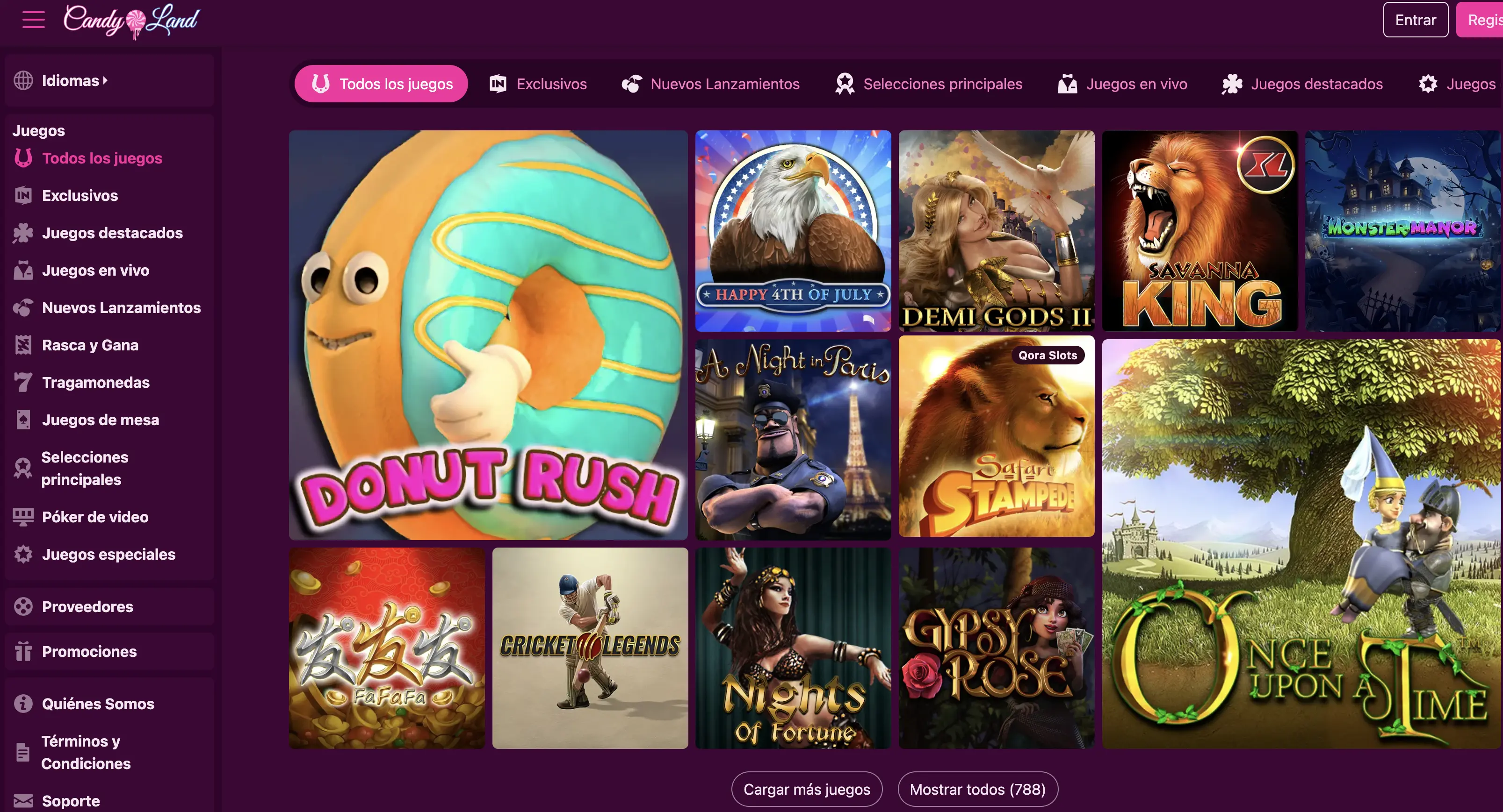 Reseña de Candyland casino