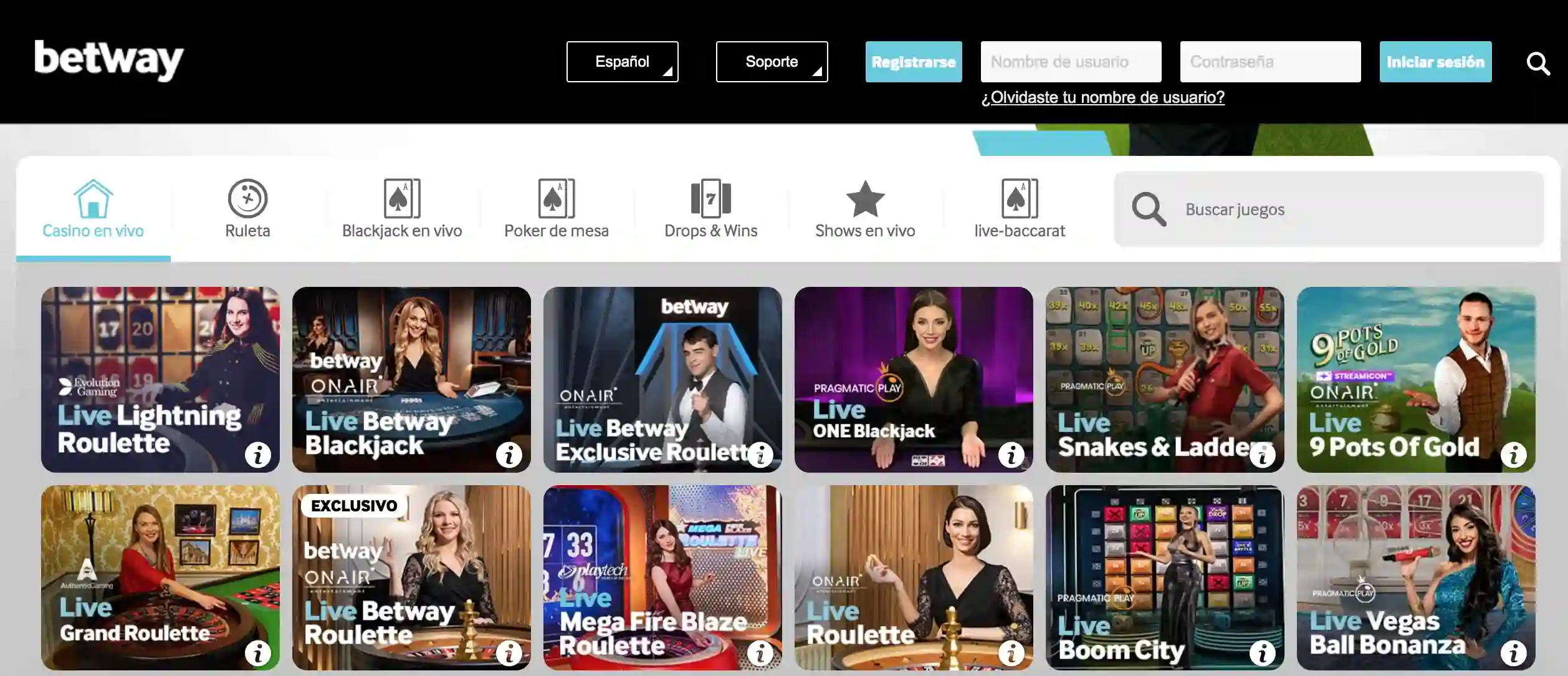 Juegos Betway