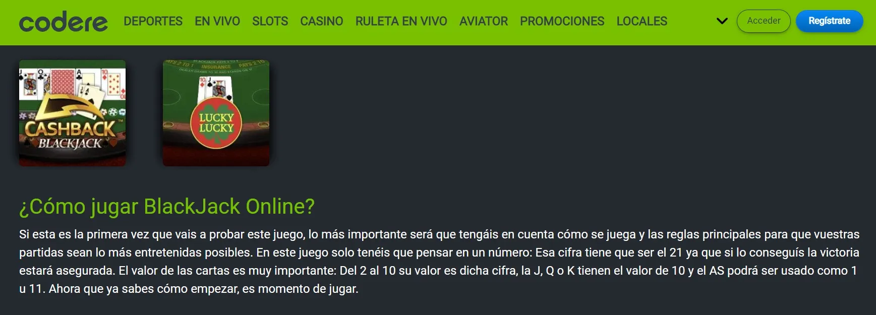 Mejores blackjack casinos