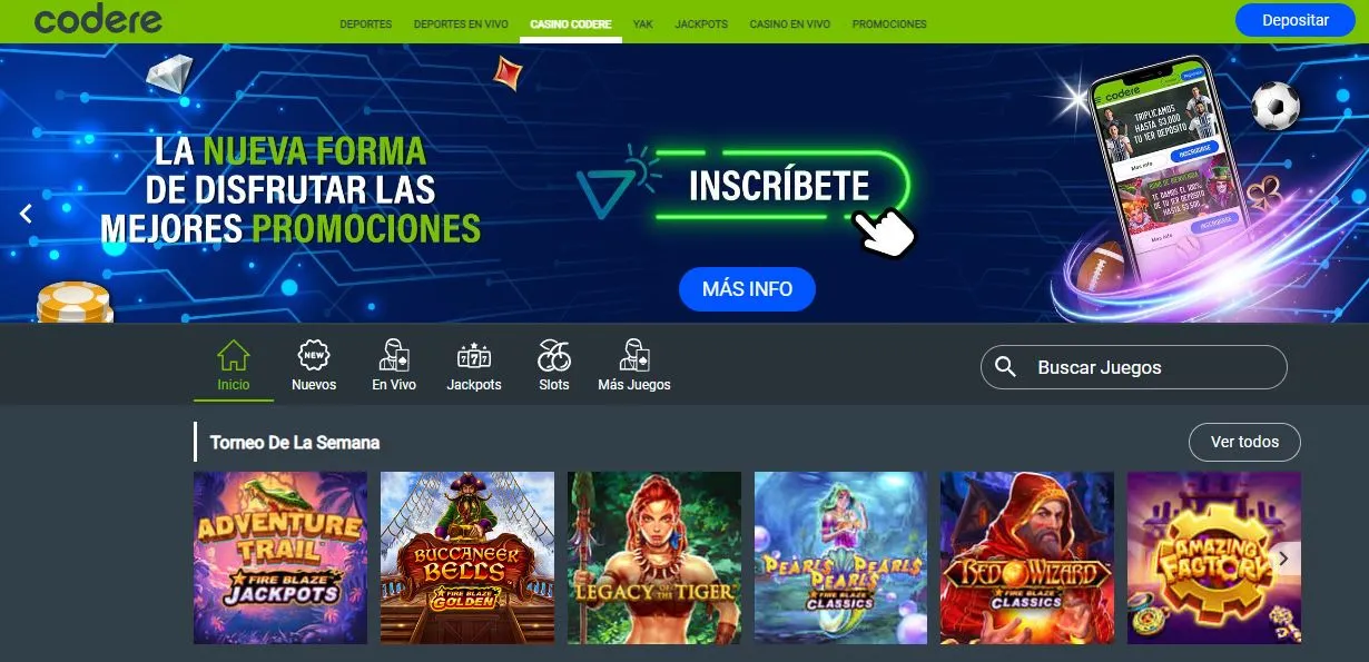 El casino online Codere en España